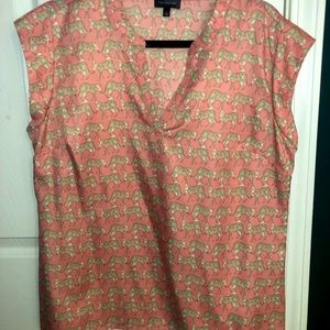 EUC The Limited Cap Sleeve Cheetah Print Top